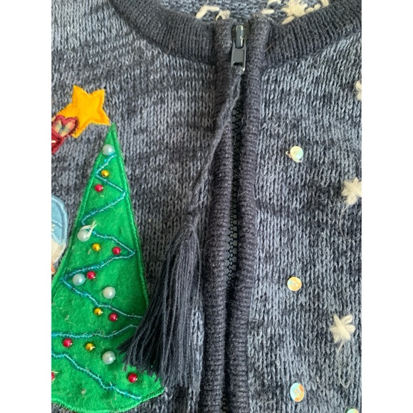 In Resource Zip Up Snowman Sweater Women’s Size XL - Picture 6 of 6